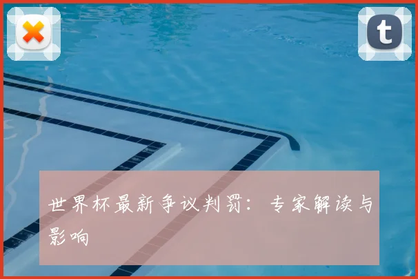 世界杯最新争议判罚：专家解读与影响